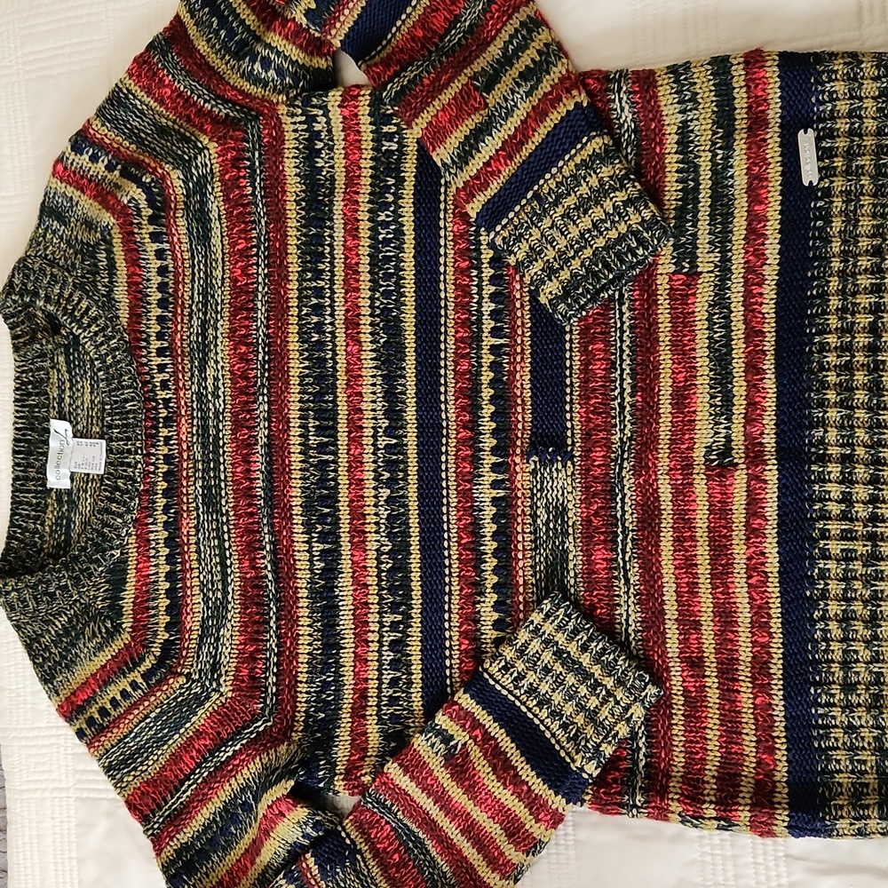 Collection L Striped Sweater Size M